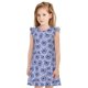 thumbnail image 1 of Balery Blue And White Flowers Camisón de princesa para niñas, pijama de algodón con mangas abullonadas, suave y bonito.-Small, 1 of 6