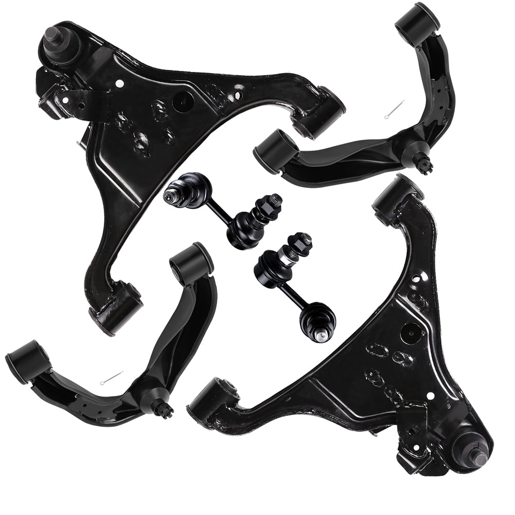 ECCPP - 6PC Lower Control Arm and Ball Joint Upper Control Arm and Ball Joint Sway Bar End Link - Compatible with 2005-2016 for Nissan Frontier 2005-2012 for Nissan Pathfinder Suspension Kit