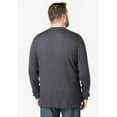 thumbnail image 3 of KingSize Men's Big & Tall Waffle-Knit Thermal Henley Tee - 3XL, White, 3 of 6