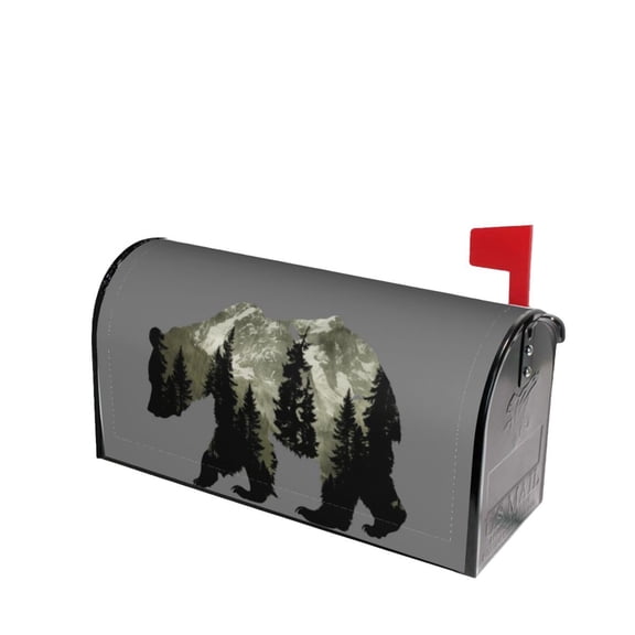 PHELIKA Forests Bear 02 Magnetic Mailbox Covers Standard Size 21"H x 18"W