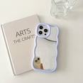thumbnail image 2 of New Wave Pattern Makeup Mirror Case for iPhone15promax, 14plus, High-end 13/12 Soft Case, 11, 2 of 5
