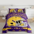 thumbnail image 2 of jejeloiu Football Sport Game Twin Comforter Sets,Yellow Rugby Helmet Bedding Set For Teens Reversible 2-Piece, 2 of 8