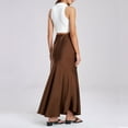 thumbnail image 5 of XIAONU Women's Maxi Skirt Satin Asymmetric Elegant Skirt Evening Galas Wedding Formal Skirt, 5 of 8