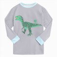 thumbnail image 6 of HCNTES Toddler Boys Shirts Set Dinosaur Print Casual Long Sleeved Round Neck 3D Dinosaur Printed Shirt Long Pants Set Boys Outfits Set 2T 3T 4T 5T 6T 7T 8T, 6 of 7