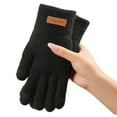 thumbnail image 4 of Winter Touch Gloves for Men and Women, Thickened Knitted Thermal Gloves with Fleece Lining, Windproof Warm Cycling Driving Hiking Gloves, Unisex Cold Weather Touchscreen Gloves, 4 of 7