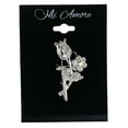 thumbnail image 2 of Flower Brooch-Pin With Crystal Accents  Silver-Tone Color #LQP1334, 2 of 2