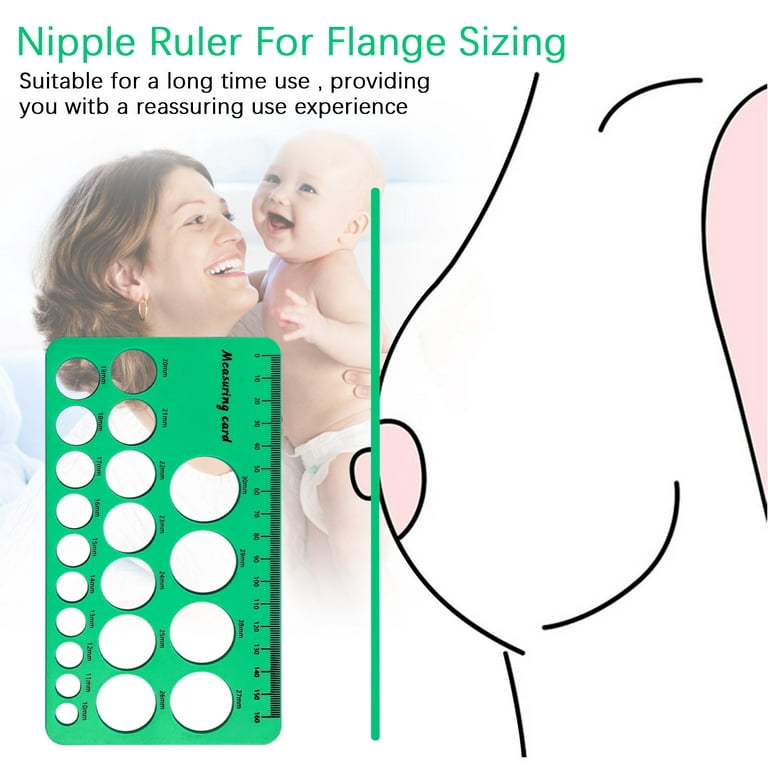 Nipple Ruler For Flange Sizing Measurement Tool , Silicone & Soft Flange Size  Measure For Nipples, Breast Flange Measuring Tool Breast Pump Sizing Tool 
