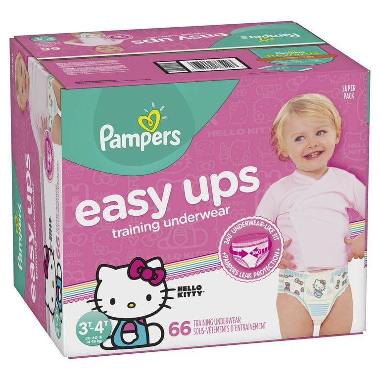 Pampers Easy Ups Training Underwear Girls Size 5 3T-4T 66 Count 