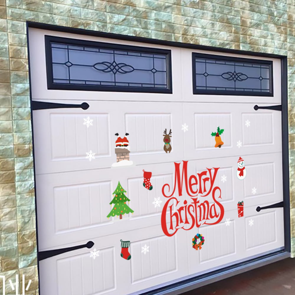 Christmas Garage Decoration Stickers Garage Door Decals Non