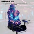 thumbnail image 2 of Whosucclay Butterfly Daisy Galaxy Print Gaming Chair Covers Stretch Computer Desk Chair Cover with Armrest Covers Easy to Install Rotating Desk Chairs Cover Home Studio Decor, 2 of 8