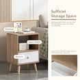 thumbnail image 5 of JAXPETY Set of 2 Wood Nightstand, End Tables with Shelf and Drawer, Sofa Side Tables for Bedroom Living Room Furniture, 5 of 16