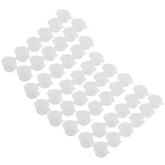 8 Strips/48 Pots 3Ml Empty Paint Strips Paint Cup Pots Plastic for Classrooms Schools Painting Arts Crafts Supplies