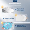 thumbnail image 3 of LEEYNEER 12 Pack 6 Inch Ultra-Thin LED Recessed Ceiling Light with Junction Box  1050LM Brightness  Dimmable Canless Wafer Downlight, 3 of 6