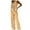 Khaki, variant on Fgnfyis Womens Elegant Solid Color Suit Vest Tank Cardigan Pockets Tops Wide Leg Pants Suit Women's Trousers Suit Beige M