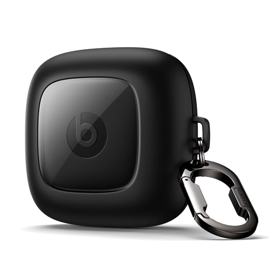 Suritch Case for Beats Powerbeats Pro Earbuds with Magnetic Lid Lock and Carabiner, Protective Shockproof Cover, Black