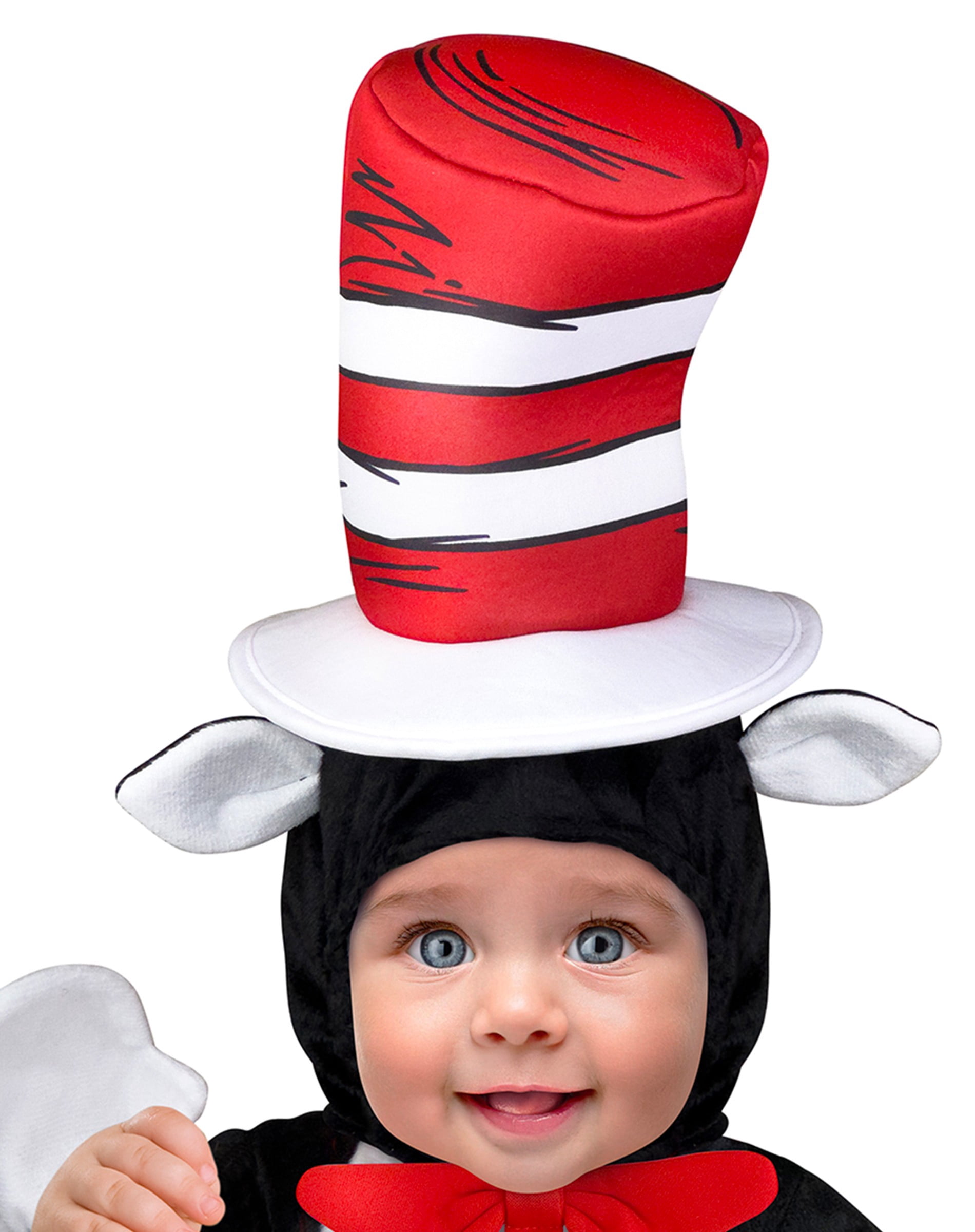 Dr.Suess Cat in the Hat 4pc Halloween Costume for Infants, Size 0-6M, by Inspirit, Free Frame Worthy 4x6 Print