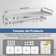 thumbnail image 3 of Toalleros de Baño Plegable, Accesorios de Baño de Acero Inoxidable, Toallero Plegable de Pared, Estantería de Almacenamiento para Baño con Ganchos para Baño, Cocina y Hotel (Silver), 3 of 13