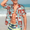 thumbnail image 7 of Gaeub Warm Christmas Memories Print Men's Hawaiian Shirt,Button Down Short Sleeves Shirts,Tropical Beach Casual Button Down Shirts,XX-Large, 7 of 7