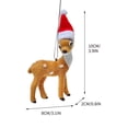 thumbnail image 5 of LSLJS Christmas Decorations,Deer Figurines Toy,Cute Deer with Red Hat Christmas Props Creatures Figurines Miniature Doll,Hanging Ornaments Christmas Scene Decoration Gift for Friends, 5 of 5