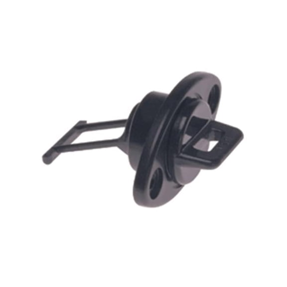 Drain Plug Screw Type with Gasket, Black - 1 in.