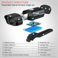 thumbnail image 5 of Customizable Modes Bike Light Set, Superior Illumination For Safe Night Rides, Robust Build With Aluminum Alloy And Abs, Easy To Install, Weatherproof Design, Black, 7.4x3.7x2.5Cm/2.91x1.45x0.98Inch, 5 of 5