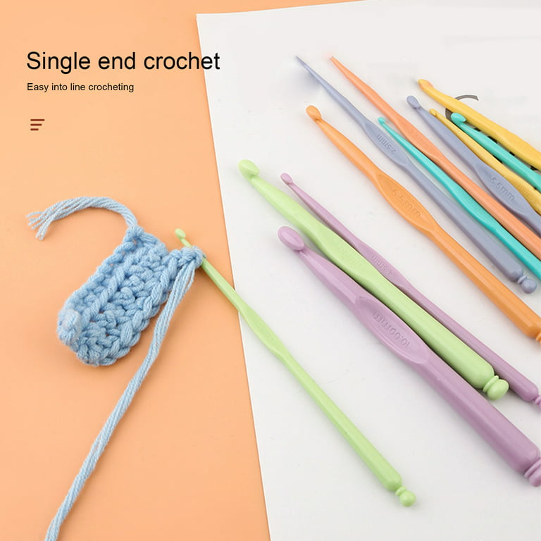 Plastic Crochet Hooks 12pcs Set 2-10mm 