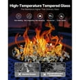 thumbnail image 3 of KFFKFF Fire Glass, 10 LBS / 4.5 KG High-Temperature Resistant Fireplace Rocks, 1/2-Inch / 12.7 mm Reflective Firepit Glass Rock, Copper + Clear + Gold, 3 of 9