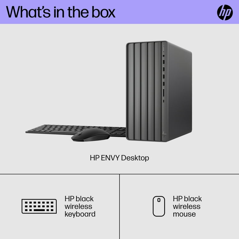 HP ENVY Desktop Computer, Core i7-12700, 32GB, 1TB SSD, Nightfall Black, TE01-3003w HP ENVY Desktop Computer, Core i7-12700, 32GB, 1TB SSD, Nightfall Black, TE01-3003w