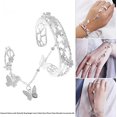 thumbnail image 2 of Brazalete de anillo de mariposa de estilo chino clásico, pulsera de cadena de mano, brazalete abierto de rosa hueca, joyería de mano para chicas adolescentes ER, 2 of 5