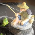 thumbnail image 4 of Figura en miniatura de pescador, miniestatua, adorno de acuario, coleccionable decorativo, decoración de paisaje de jardín, decoración de macetas, 4 of 8