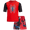Spiderman Web Black/Red Short Sleeve, variant on Marvel Spiderman Boys’ Rash Guard Set – Spider-Man Kids’ UPF 50+ Swim Shirt and Trunks for Boys (3T-12)