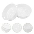thumbnail image 1 of IFANLANDOR 2Set Multi-function Steamer Tray for Kitchen White Color with Rice Cooker Storage Rack for Families, 1 of 8