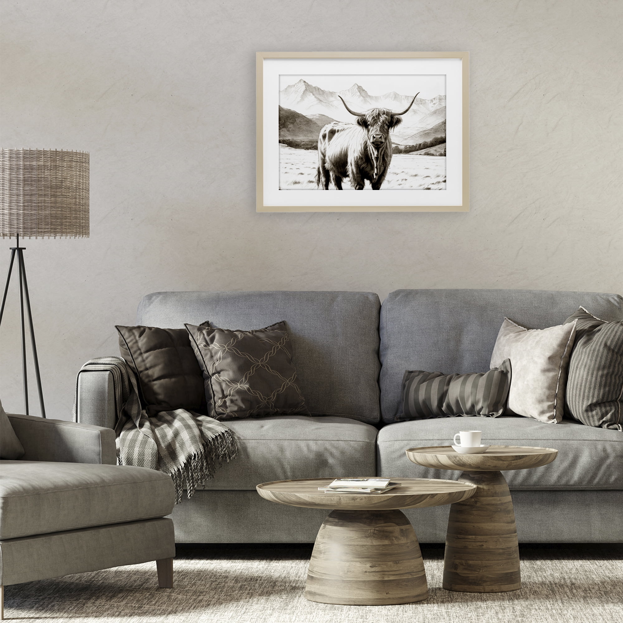 Stupell Industries Highland Sepia Sketch Birch Framed Print Under Glass, design by Kim Allen