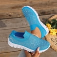 thumbnail image 7 of Womens Rhinestone Shoes Mesh Sparkling Glitter Slip On Sneaker Non Slip Running Walking Shoes Gym Sports Athletic Sneaker Lightweight Casual Fashion Sneakers, 39, 7 of 7