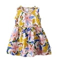 thumbnail image 2 of Dress Girls Size 4-5Y Kids Floral Print Sleeveless A Line Soft Breathable Daily Party Dress Girl Dresses, 2 of 4