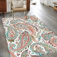 thumbnail image 3 of Paisley Flower 3'x5' Washable Rug, Spring Watercolor Floral Leaf Plant Orange Non-Slip Area Rugs for Entryway Kitchen Classroom, StainResistant Dorm Throw Carpet, Low Pile Soft Indoor Floor Mat, 3 of 9