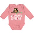 thumbnail image 3 of Inktastic My Memaw Loves Me Grandkids Owl Girls Long Sleeve Baby Bodysuit, 3 of 5