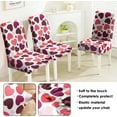 thumbnail image 4 of Valentine''s Day Dining Room Chair Covers Set of 6,Colorful Heart Stretch Parsons Chair Covers,Valentine Decorations Kitchen Chair Seat Cover Protector(White,6 Pack), 4 of 6