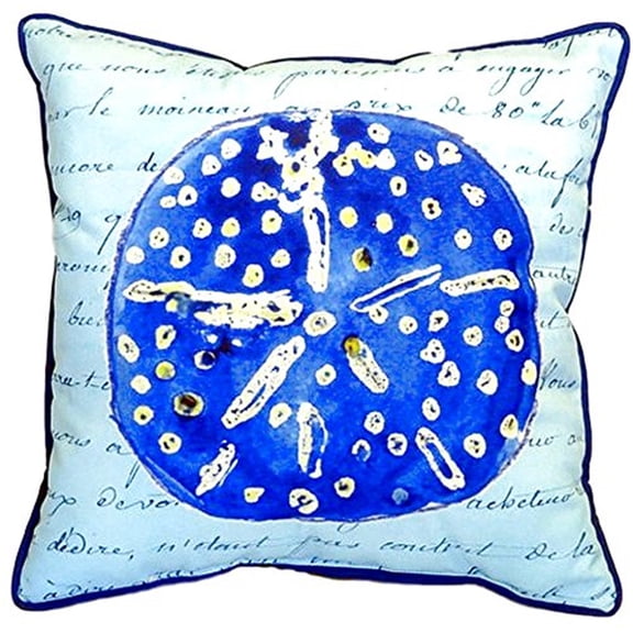Betsy Drake SN989 12 x 12 in. Blue Sand Dollar Small Indoor & Outdoor Pillow