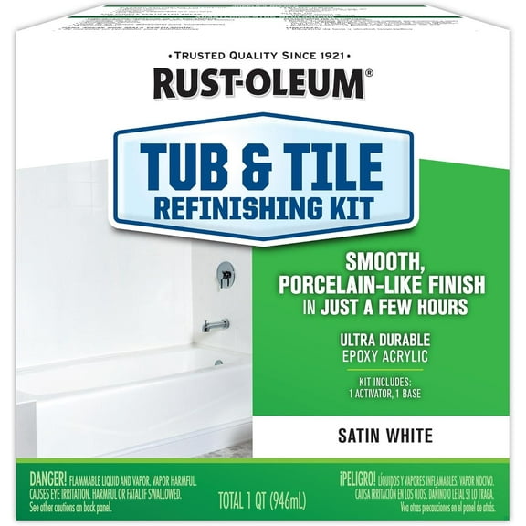 Rust-Oleum Specialty Tub & Tile Refinishing Kit, Satin White- 385279