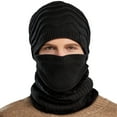 thumbnail image 1 of Bodychum Winter Beanie Hat Mask Scarf Set 3Pcs Winter Warm Knitted Kit for Men, 1 of 9