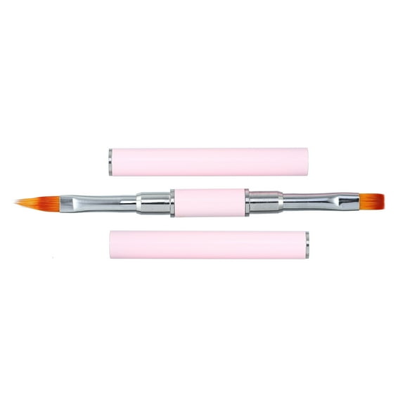 Unique Bargains Double Ended Nail Art Brush Lace Brush Gel Polish Nail Art Design Pen Paint Tools for Home DIY Manicure