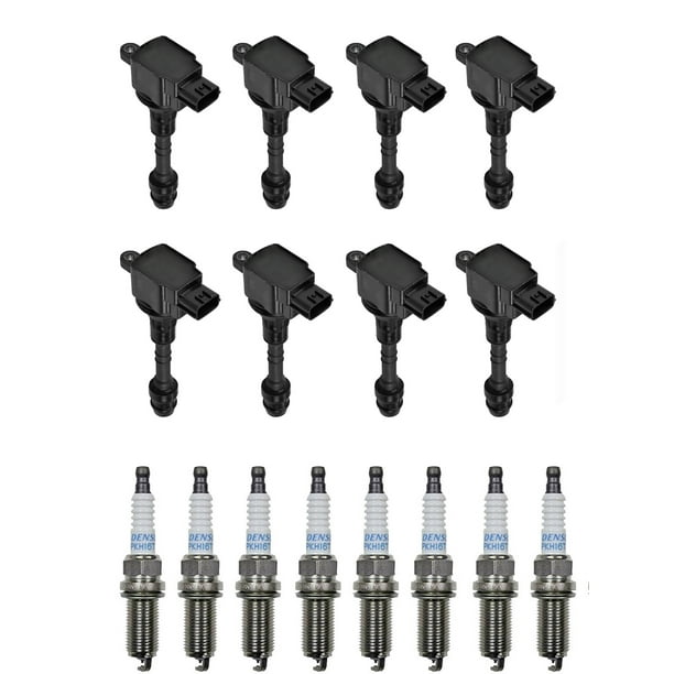 Set of 8 ISA Ignition Coils & 8 Denso Spark Plugs for 20042007 Nissan