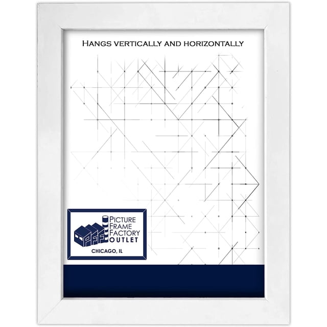 (1) 24x30 White Picture Frame | 1.25" White Satin Moulding | by Picture Frame Factory Outlet