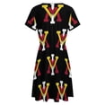 thumbnail image 5 of Keydets-VMI Dress Summer Street Style Dresses Female Short Sleeve Printed Sundress, 5 of 7