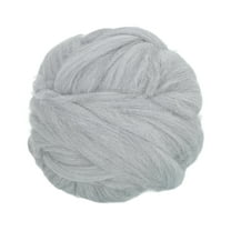 Uxcell Wool Roving Yarn, 100G/3.53OZ Soft Felting Wool Pure Chunky Roving Yarn Bulk for Needle Felting Knitting Blanket Spinning Weaving DIY Craft, Gray