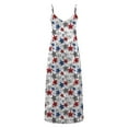 thumbnail image 4 of Oplxuo 4th of July Dress for Women USA Flag Graphic Sundresses Stars Stripes Printed Independence Day Sleeveless Maxi Dress, 4 of 4