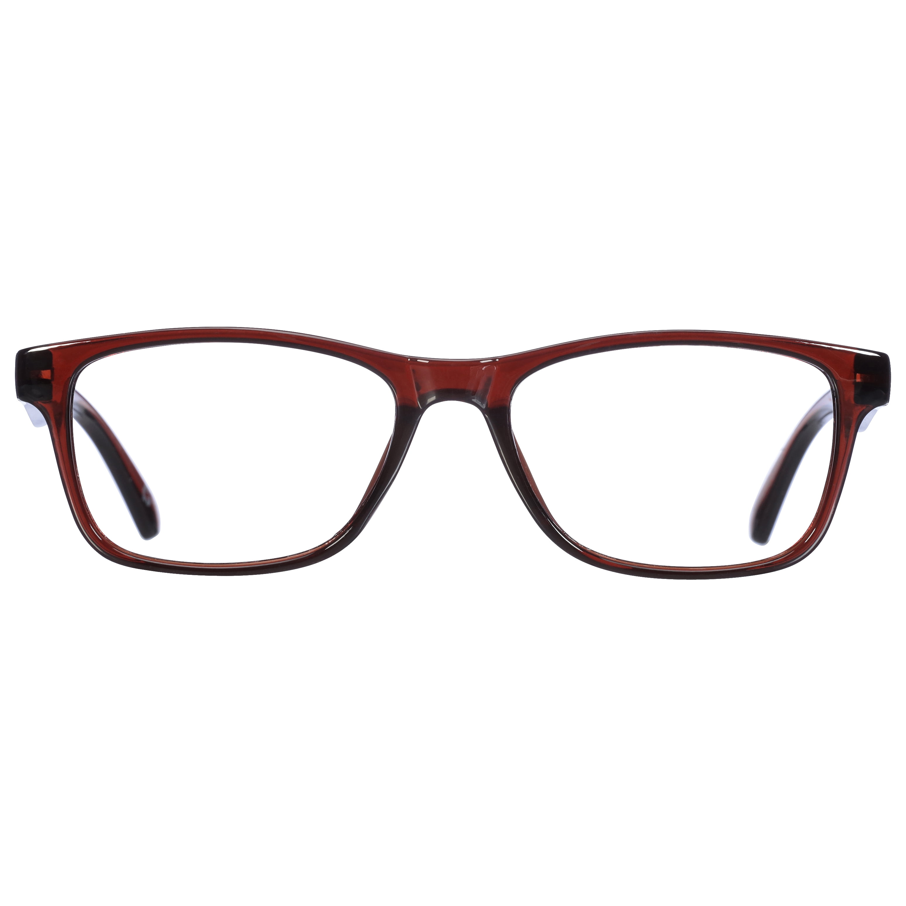 (2 pack) Bio Eyes Mens Rectangular Reading Glasses Made from Recycled Plastic Zera +2.00 in Brown