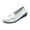White, variant on Women's Casual Loafers, Slip on Flat Shoes for Plus Size, Round Toe Low Heel Comfortable Everyday Wear