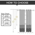 thumbnail image 6 of Coolmee 2 Panels Sheer Window Curtains, White Leaves Embroidered Window Curtains Faux Linen Textured Solid Grommet Voile Drapes for Living Room, 6 of 7